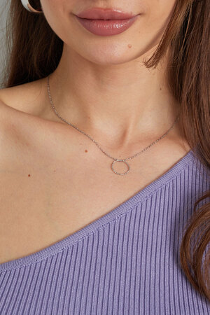 Basic necklace with round charm - gold h5 Picture3